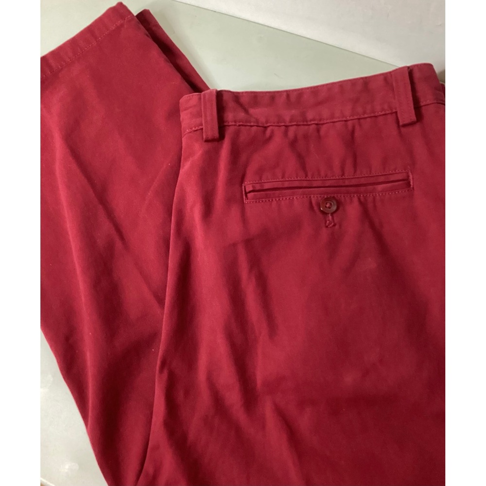 Alan Flusser Mens Red Casual Pants‎ Trousers Size 38 Cotton Blend - Picture 10 of 11